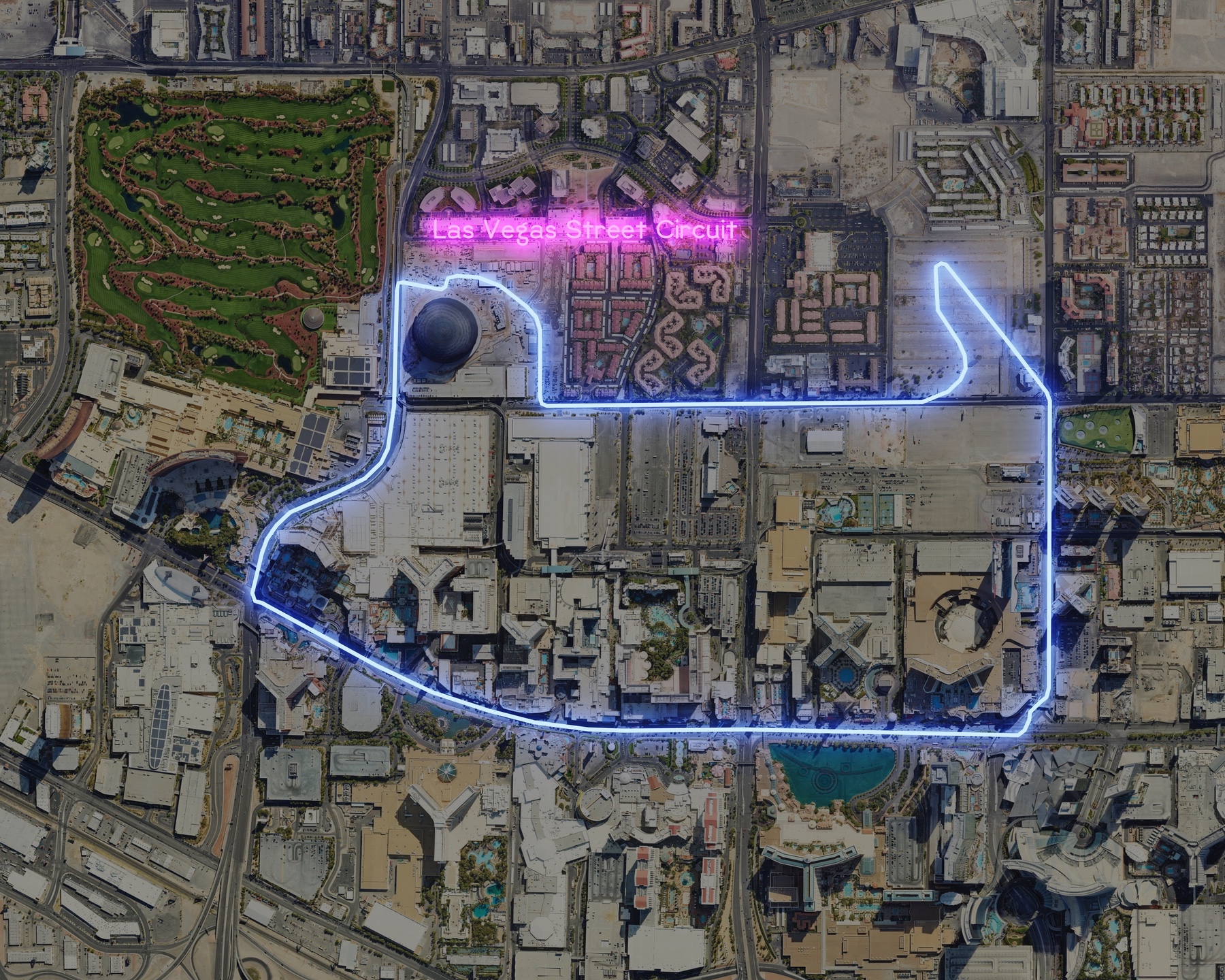 Las Vegas GP Track Layout & Route for F1